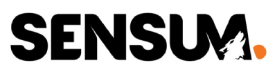 Sensum logo with stylized wolf design